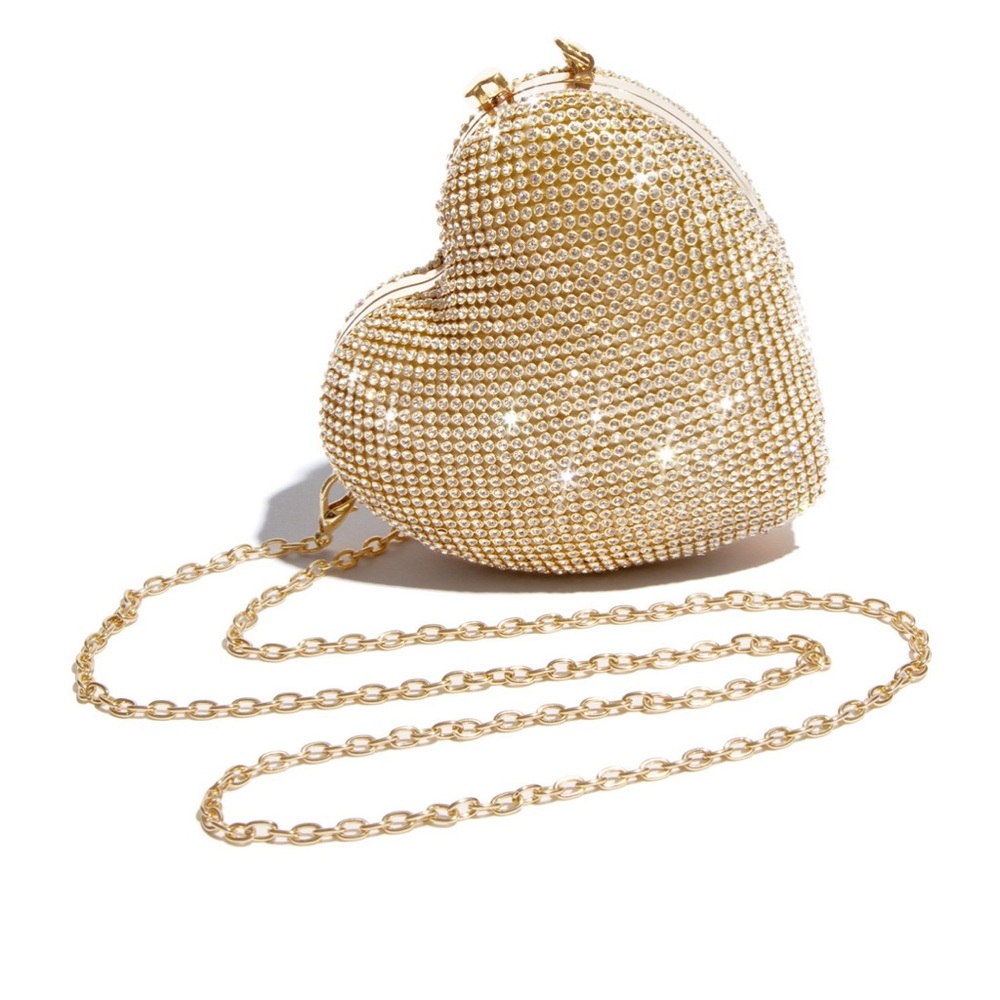 Heart Gemstone Clutch / Purse